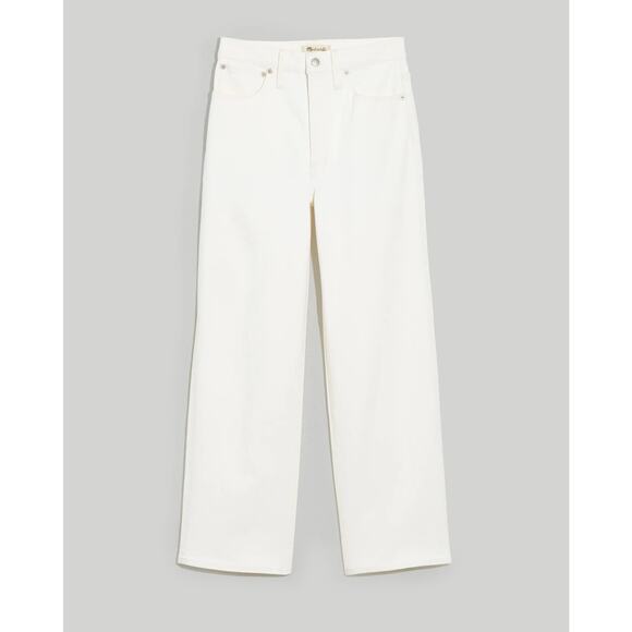 Madewell White The Perfect Vintage Wide Leg Crop Denim Jeans 14W Plus DM1626 - Picture 14 of 15